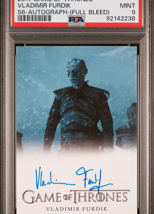 Vladimir Furdik "Night King" 2017 Game Of Thrones S6 Autograph Auto PSA9 MINT