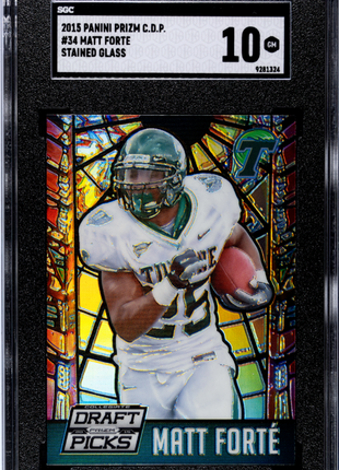 Matt Forte 2015 Panini Prizm Collegiate DP #34 Stained Glass SSP SGC10 GEM MT
