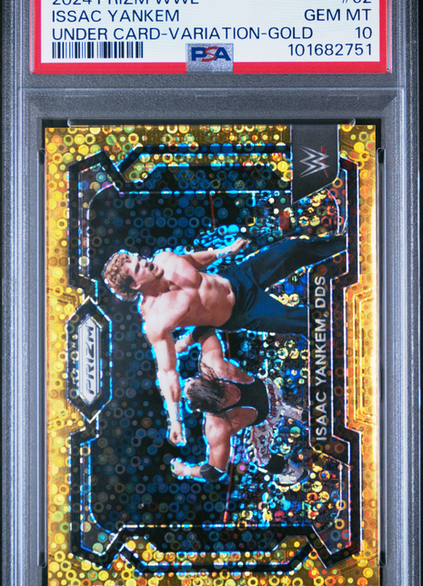 Issac Yankem 2024 Prizm WWE #62 Under Card Variation Gold /10 SSP PSA10 GEM MT