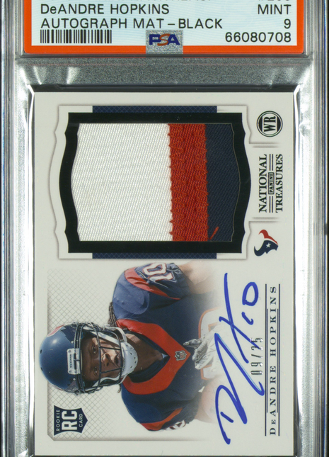 DeAndre Hopkins 2013 National Treasures #205 Rookie Patch /25 RC Auto PSA9 MINT