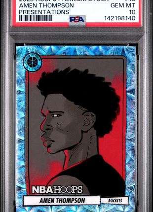 Amen Thompson 2023 Panini Hoops Premium Stock #18 Presentations RC PSA10 GEM MT