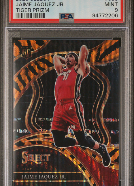 Jaime Jaquez Jr. 2023-24 Panini Select #300 Tiger Prizm RC SSP PSA9 MINT Heat