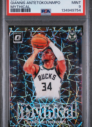 Giannis Antetokounmpo 2024-25 Panini Donruss Optic #17 Mythical SSP PSA9 MINT