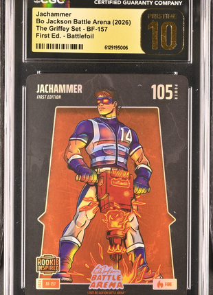 Jachammer 2026 Bo Jackson Battle Arena Griffey #BF-157 Battlefoil CGC10 PRISTINE