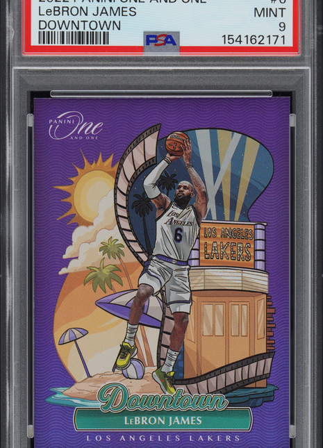 LeBron James 2022-23 Panini One And One #6 Downtown Case Hit SSP PSA9 MINT