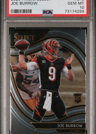 Joe Burrow 2020 Panini Select #346 Rookie RC PSA10 GEM MT Bengals
