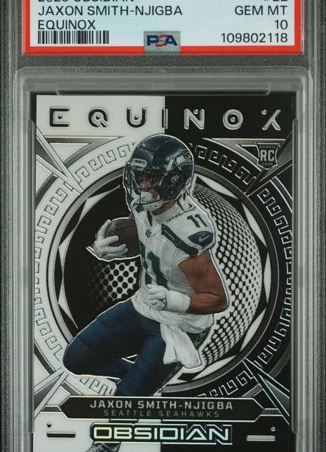 Jaxon Smith-Njigba 2023 Panini Obsidian #22 Equinox /135 RC PSA10 GEM MT