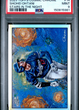 Shohei Ohtani 2025 Topps Cosmic #14 Stars In The Night SSP Case Hit PSA9 MINT