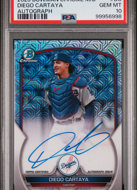 Diego Cartaya 2023 Bowman Chrome Mega Box #DC Autograph Auto PSA10 GEM MT