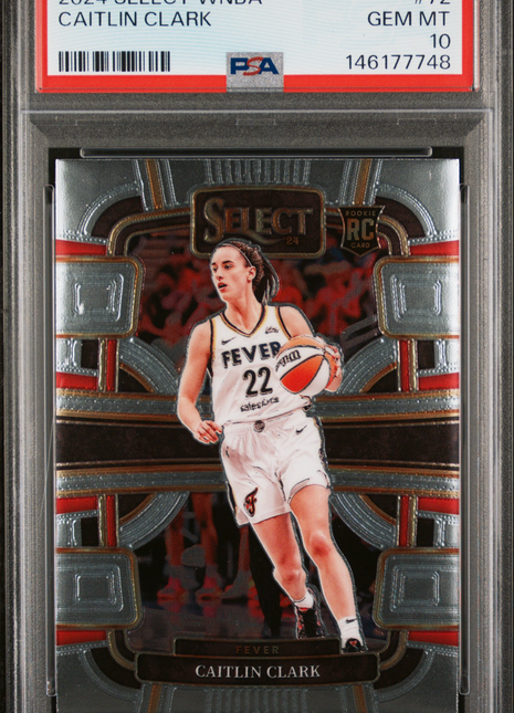 Caitlin Clark 2024 Panini Select WNBA Concourse #72 Rookie RC PSA10 GEM MT Fever