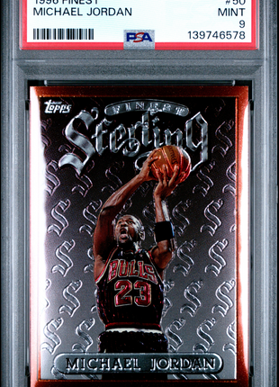 Michael Jordan 1996-97 Finest #50 PSA9 MINT Chicago Bulls