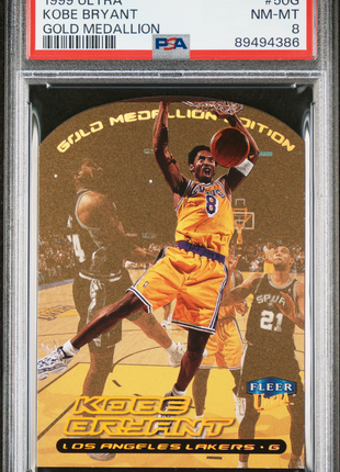 Kobe Bryant 1999-00 Ultra #50G Gold Medallion PSA8 NM-MT Lakers
