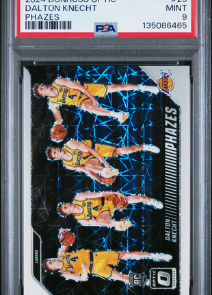 Dalton Knecht 2024-25 Panini Donruss Optic #29 Phazes SSP Case Hit RC PSA9 MINT