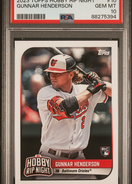 Gunnar Henderson 2023 Topps Hobby Rip Night #10 Rookie RC PSA10 GEM MT