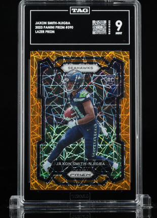Jaxon Smith-Njigba 2023 Panini Prizm #390 Lazer Prizm RC TAG9 MINT Seahawks