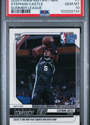 Stephon Castle 2024-25 Panini Instant #7 NBA Summer League PSA 10