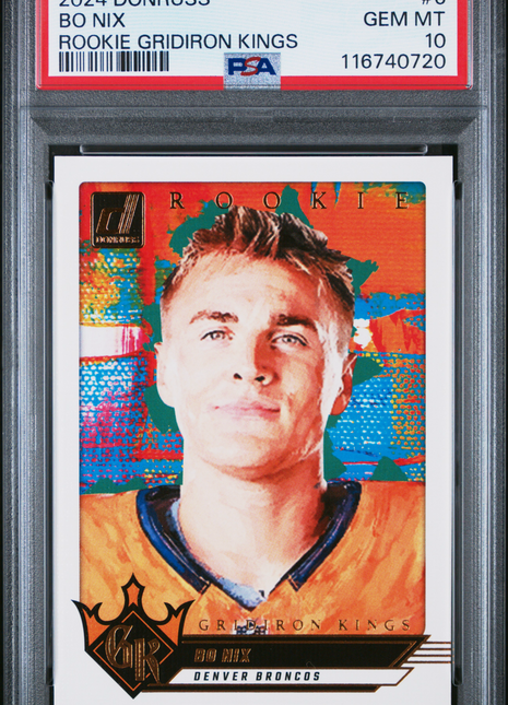 Bo Nix 2024 Panini Donruss #6 Rookie Gridiron Kings RC PSA10 GEM MT