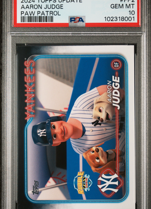 Aaron Judge 2024 Topps Update #PP2 Paw Patrol SSP PSA10 GEM MT Yankees