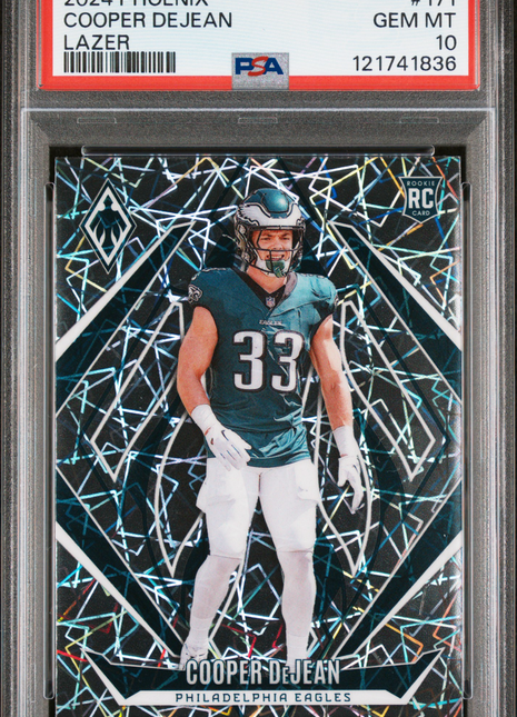 Cooper DeJean 2024 Panini Phoenix #171 Lazer Rookie RC PSA10 GEM MT
