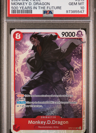Monkey D. Dragon 2024 One Piece Op07-500 #015 Years In The Future PSA10 GEM MT