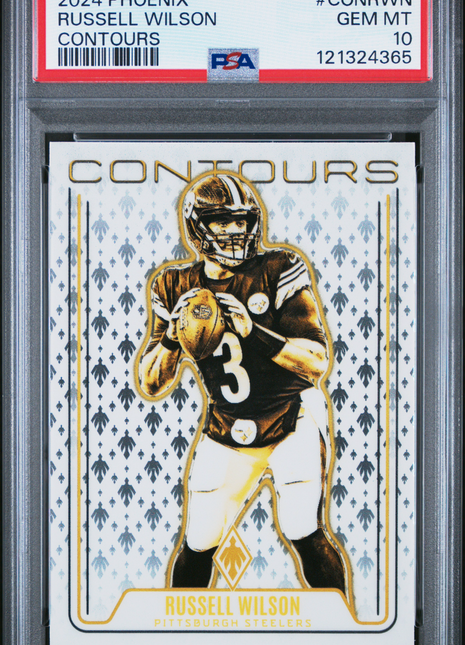 Russell Wilson 2024 Panini Phoenix #CONRWN Contours PSA10 GEM MT Steelers
