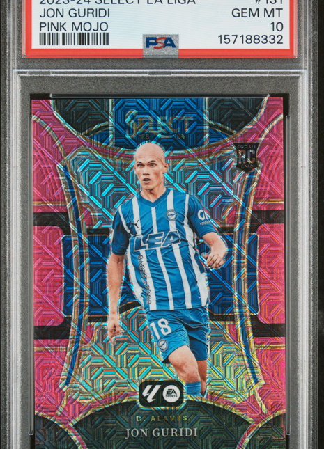 Jon Guridi 2023-24 Panini Select La Liga #131 Pink Mojo /115 RC PSA10 GEM MT