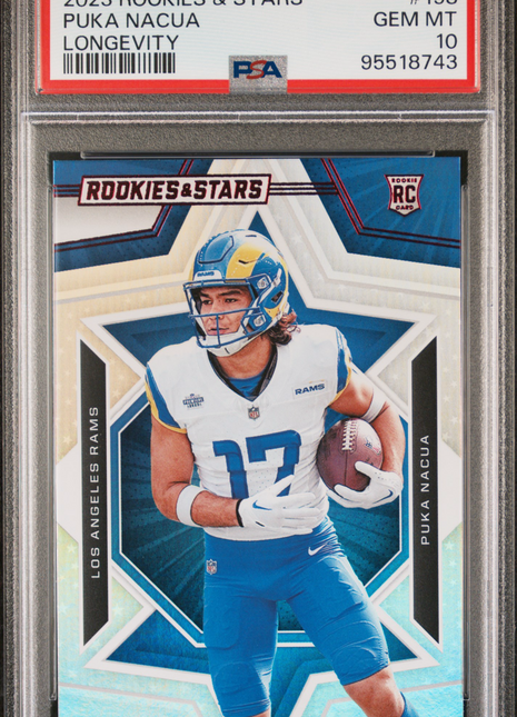 Puka Nacua 2023 Panini Rookies & Stars #158 Longevity Rookie RC PSA10 GEM MT