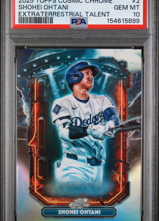 Shohei Ohtani 2025 Topps Cosmic Chrome #2 Extraterrestrial Talent PSA10 GEM MT