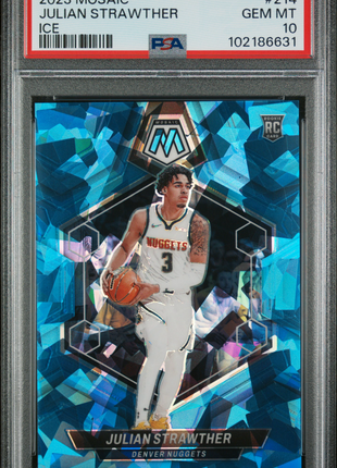 Julian Strawther 2023-24 Panini Mosaic #214 Ice /125 Rookie RC PSA10 GEM MT