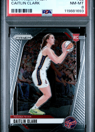 Caitlin Clark 2024 Panini Prizm WNBA #22 Rookie RC PSA8 NM-MT Fever