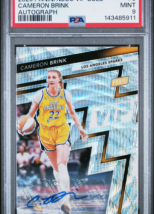 Cameron Brink 2025 Panini NSCC VIP Gold #9 Wave Prizm /50 Auto PSA9 MINT Sparks