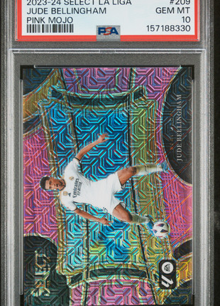 Jude Bellingham 2023-24 Panini Select La Liga #209 Pink Mojo /115 PSA10 GEM MT