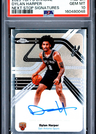Dylan Harper 2025 Topps Chrome #NS-DH Next Stop Signatures RC Auto PSA10 GEM MT