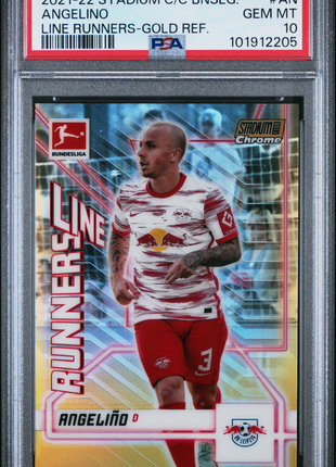 Angelino 2021 Stadium Club Chrome Line Runners Gold Refractor /50 PSA10 GEM MT