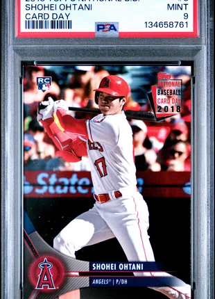 Shohei Ohtani 2018 Topps National Baseball Card Day #8 Rookie RC PSA9 MINT