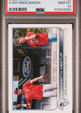 Shohei Ohtani/Kenta Maeda 2022 Topps #122 Minnesota Meetup PSA10 GEM MT