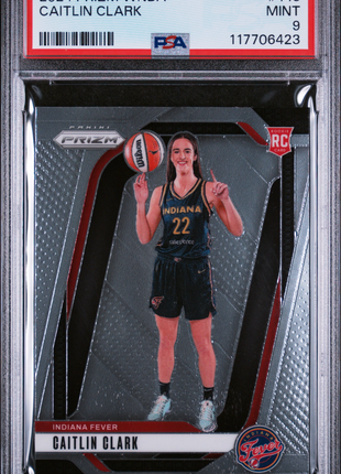 Caitlin Clark 2024 Panini Prizm WNBA #145 Rookie RC PSA9 MINT Fever