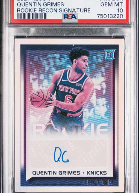 Quentin Grimes 2021-22 Panini Recon Rookie Recon Signatures RC Auto PSA10 GEM MT