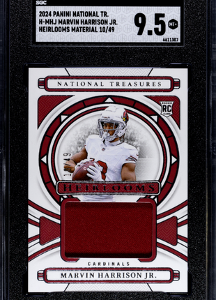 Marvin Harrison Jr. 2024 National Treasures Heirlooms Patch /49 RC SGC9.5 MT+