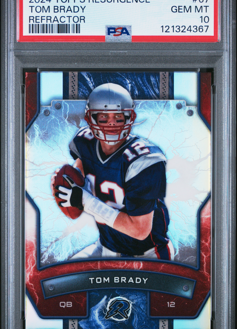 Tom Brady 2024 Topps Resurgence #67 Refractor PSA10 GEM MT Patriots