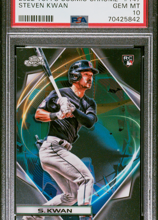 Steven Kwan 2022 Topps Cosmic Chrome #147 Rookie RC PSA10 GEM MT