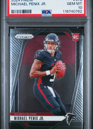 Michael Penix Jr. 2024 Panini Prizm #378 Rookie RC PSA10 GEM MT Falcons