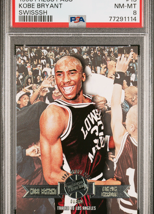 Kobe Bryant 1996-97 Press Pass #13 Swisssh Rookie RC PSA8 NM-MT Lakers
