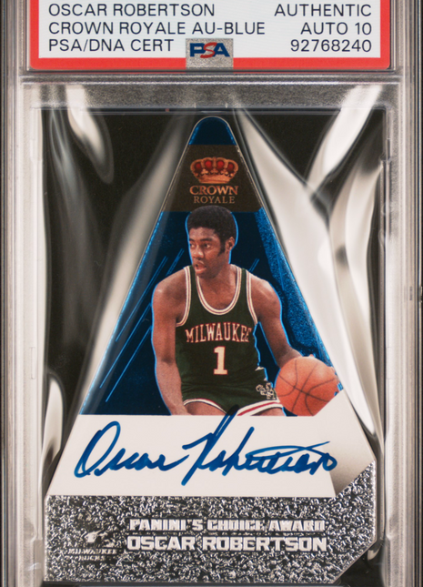 Oscar Robertson 2011 Panini Preferred Crown Royale Blue /15 Auto PSA/DNA AUTO10