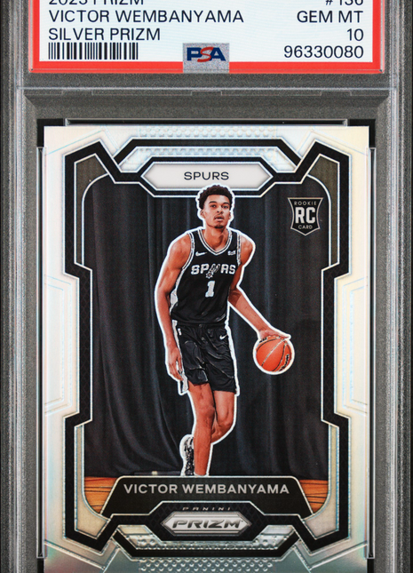 Victor Wembanyama 2023-24 Panini Prizm #136 Silver Prizm PSA10 GEM MT Spurs