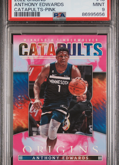 Anthony Edwards 2022-23 Panini Origins #16 Catapults Pink /99 PSA9 MINT