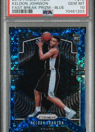 Keldon Johnson 2019-20 Panini Prizm #273 Fast Break Blue /149 RC PSA10 GEM MT