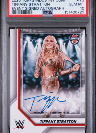 Tiffany Stratton 2025 Topps Industry #TS Event Signed Autograph PSA10 GEM MT
