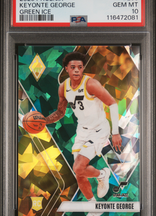 Keyonte George 2023-24 Panini Phoenix #296 Green Ice /149 RC PSA10 GEM MT